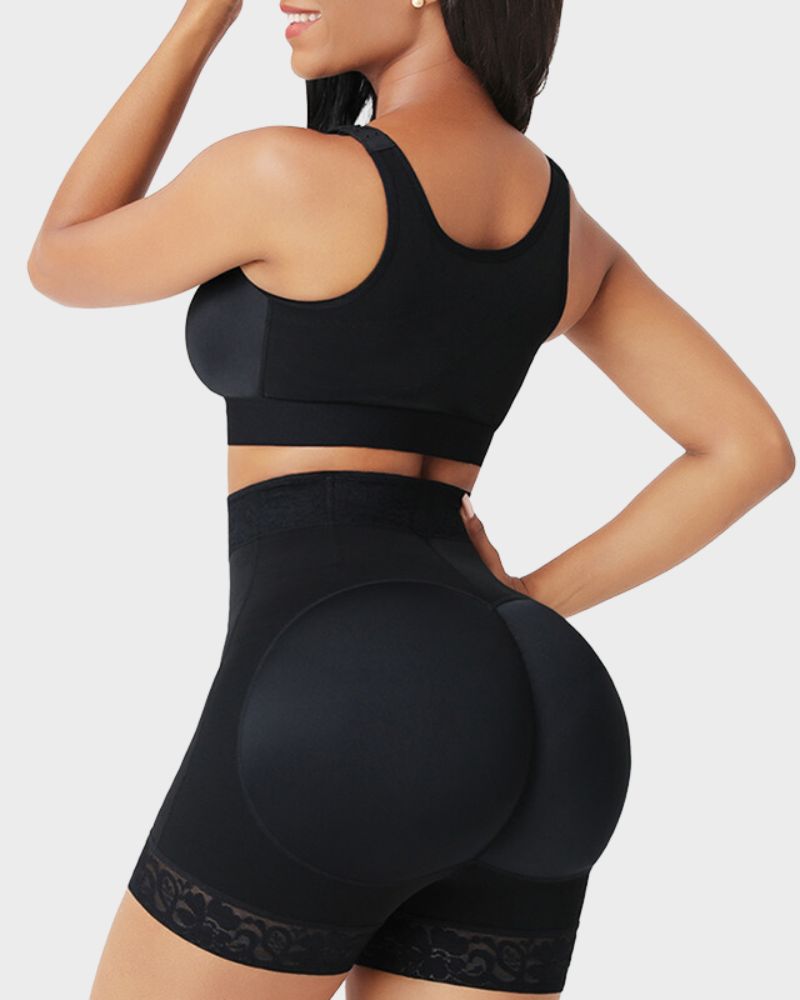 Monica | High Waist Shapewear Shorts With Zip Front