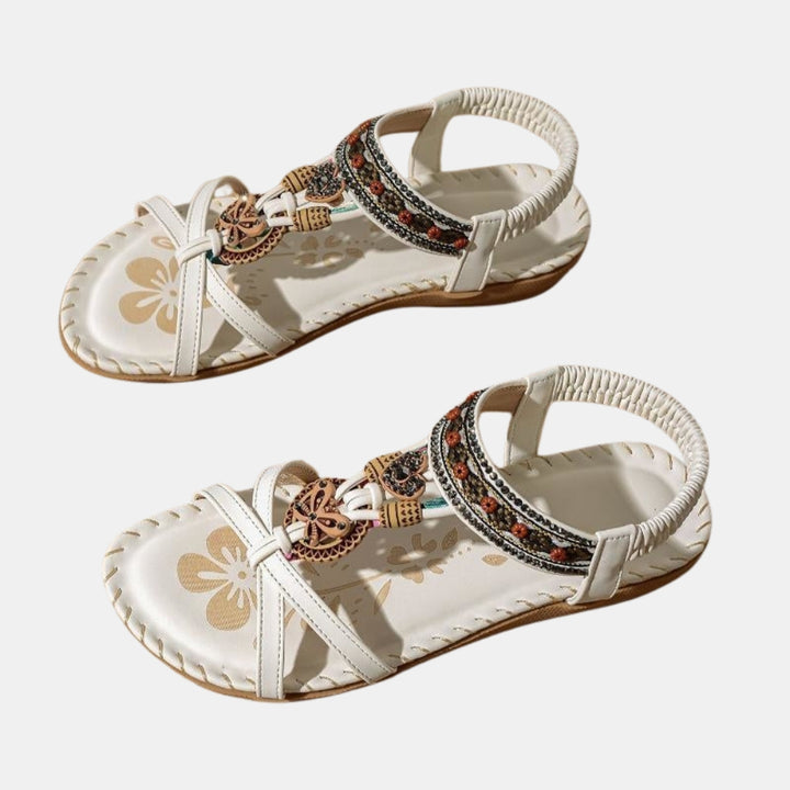 Nadene | Boho Thong Sandals with Beaded Detail