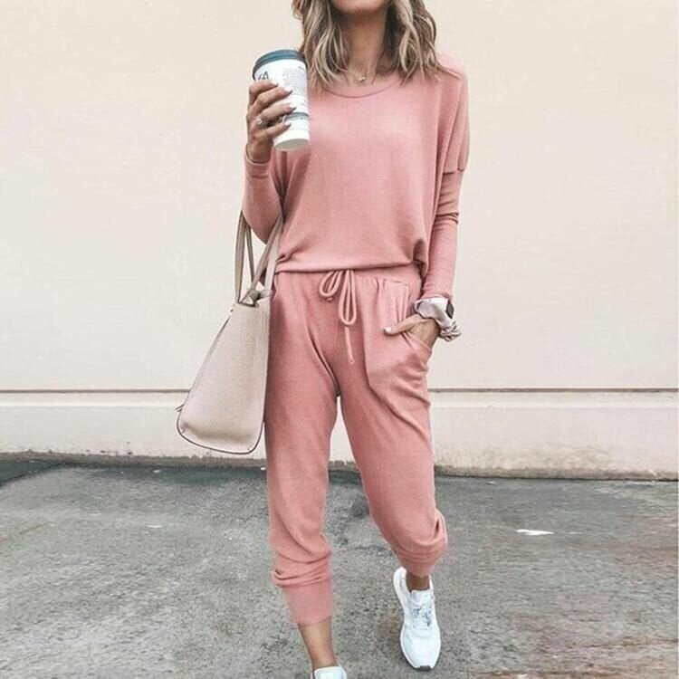 Nadine | Casual Two Piece Lounge Set with Drawstring Pants