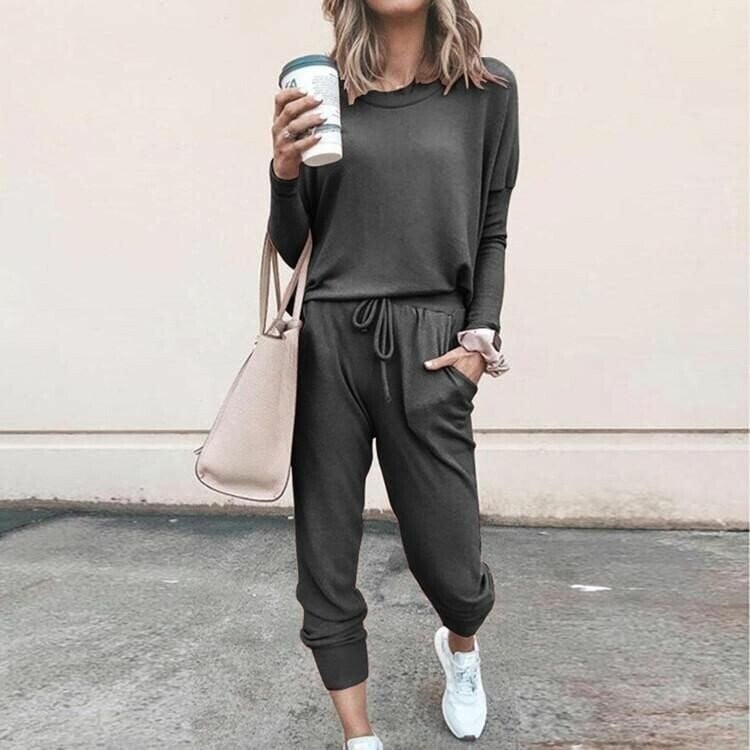 Nadine | Casual Two Piece Lounge Set with Drawstring Pants