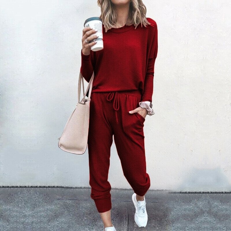 Nadine | Casual Two Piece Lounge Set with Drawstring Pants