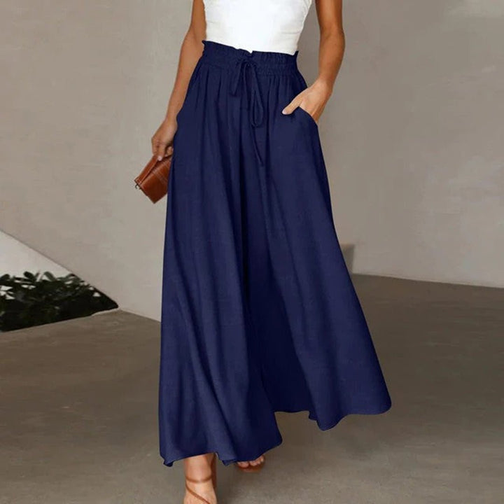 Naomi | Wide Leg Pants With Smocked Waist