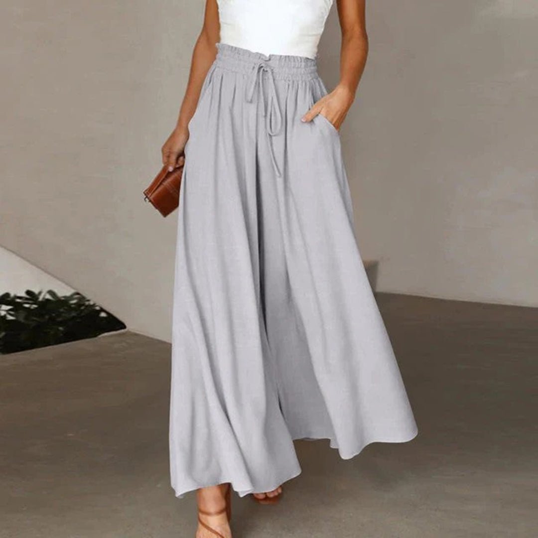 Naomi | Wide Leg Pants With Smocked Waist