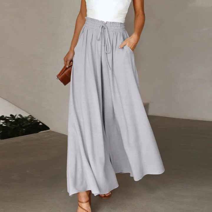 Naomi | Wide Leg Pants With Smocked Waist