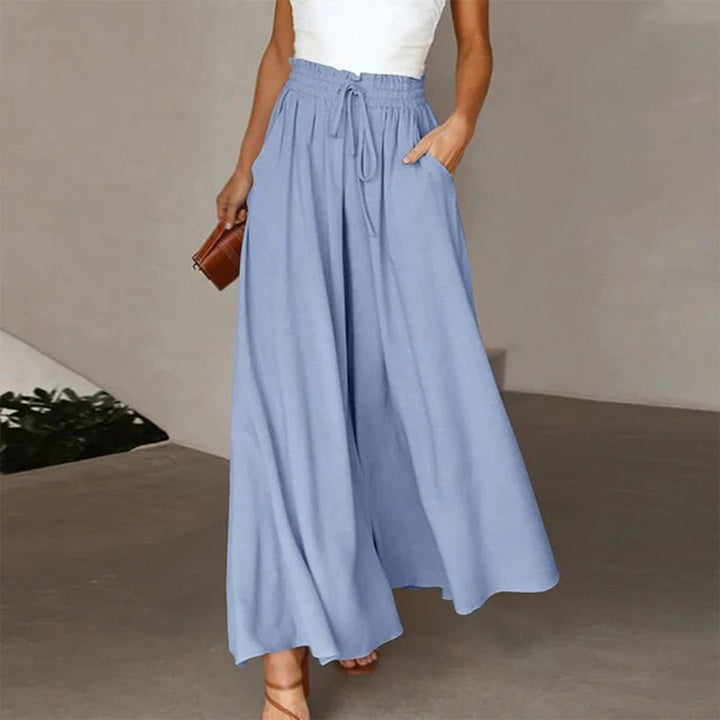Naomi | Wide Leg Pants With Smocked Waist