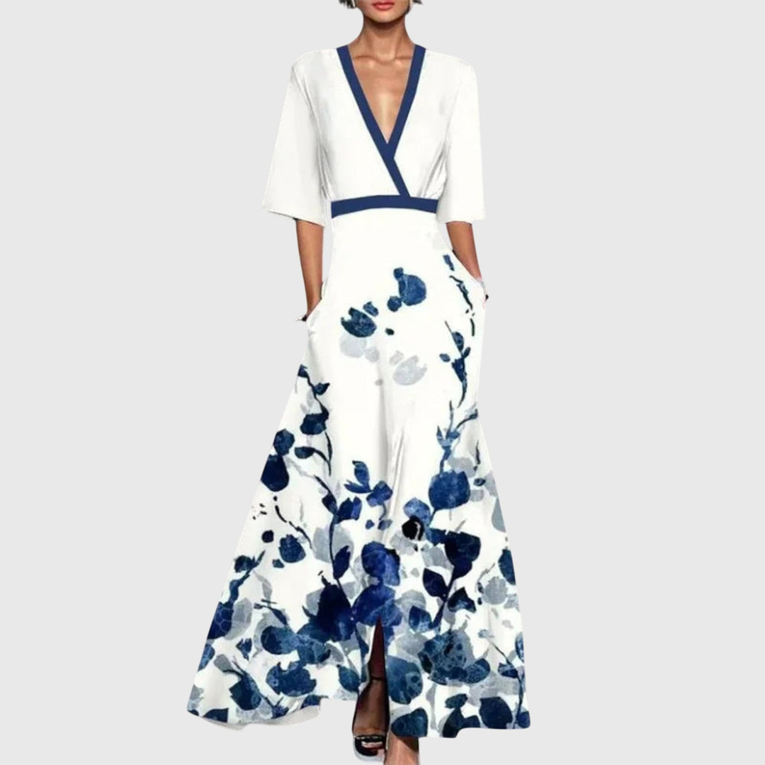Natalie | Chic Floral Wrap Maxi Dress