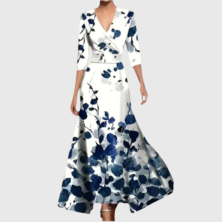 Natalie | Chic Floral Wrap Maxi Dress