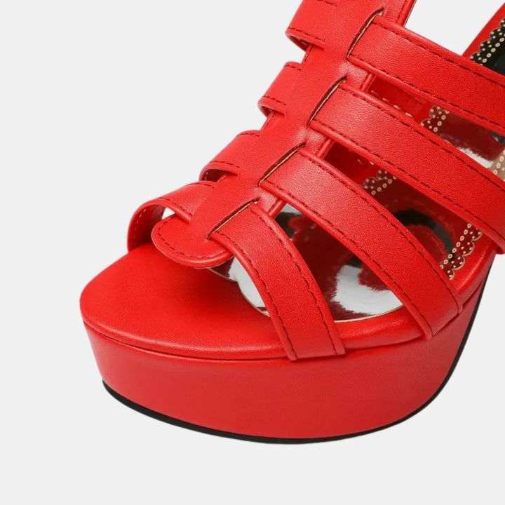 Nereida | Platform High Heel Sandals with Ankle Strap