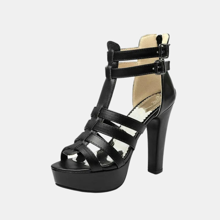 Nereida | Platform High Heel Sandals with Ankle Strap