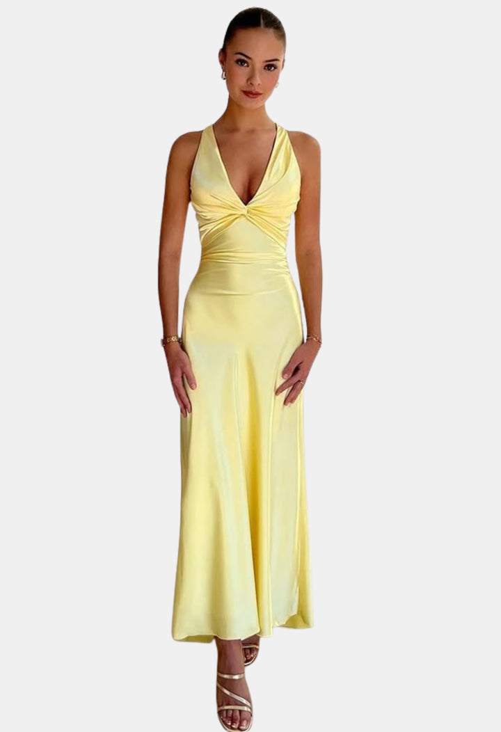 Nirevella | Wedding Guest Elegant V Neck Maxi Dress