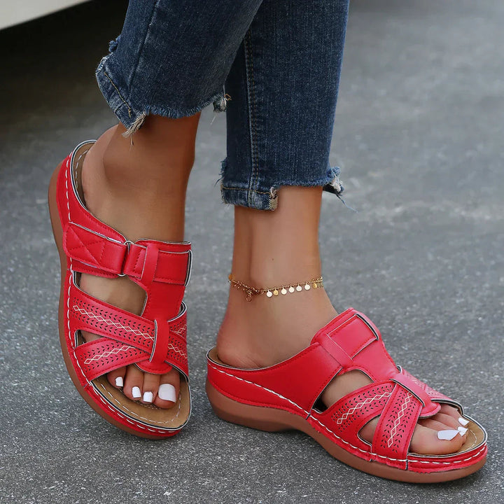 Nora | Wedge Sandals with Cutout Straps
