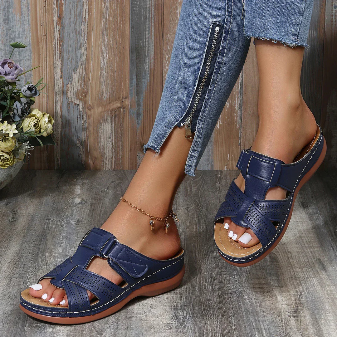 Nora | Wedge Sandals with Cutout Straps