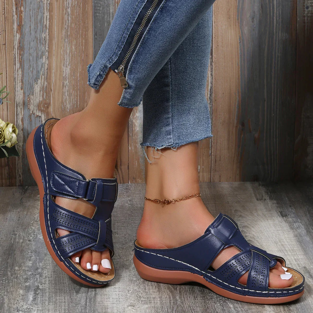 Nora | Wedge Sandals with Cutout Straps