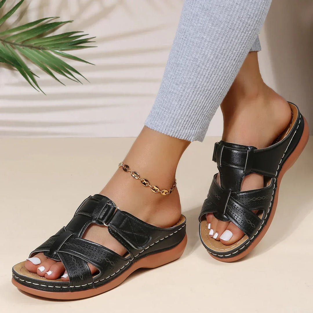 Nora | Wedge Sandals with Cutout Straps
