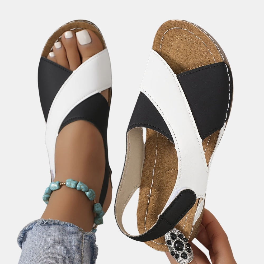 Orelia | Adjustable Sandals with Hook and Loop Strap