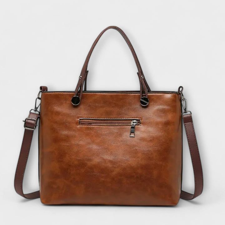Orelie | Classic Tote Bag with Front Pockets