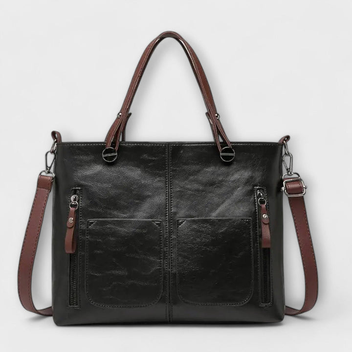 Orelie | Classic Tote Bag with Front Pockets