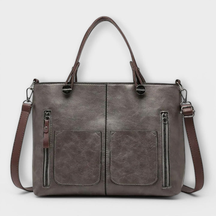Orelie | Classic Tote Bag with Front Pockets