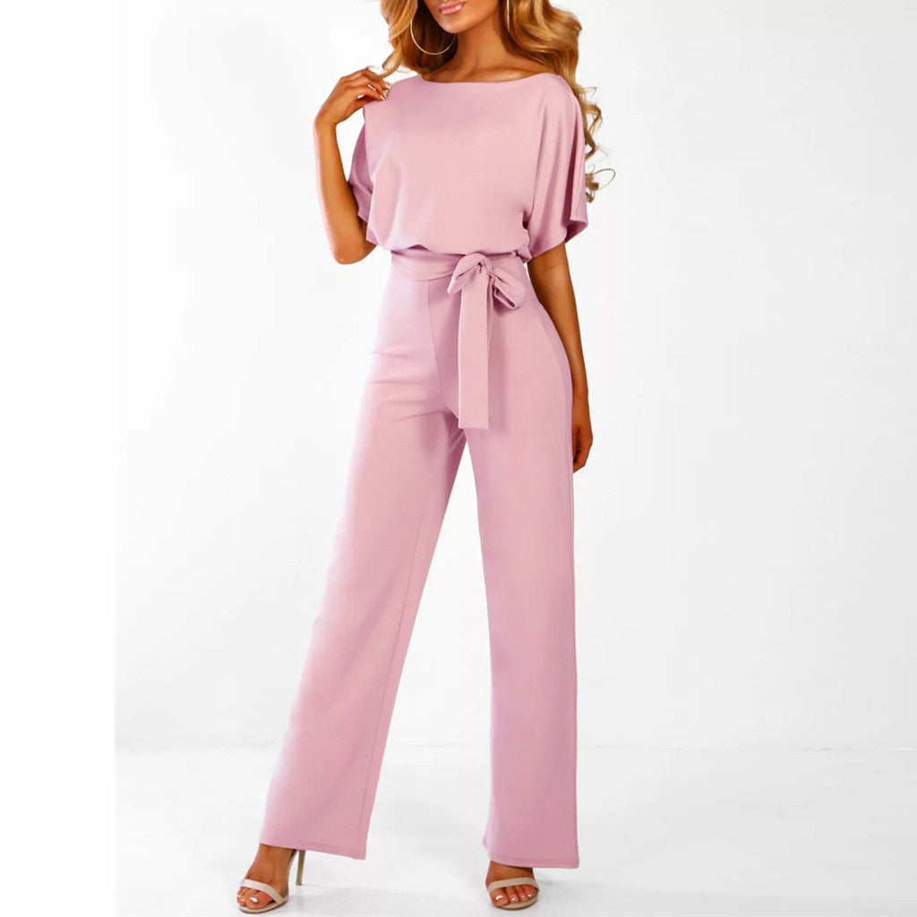 Orla | Elegant Wide Leg Jumpsuit with Tie Waist