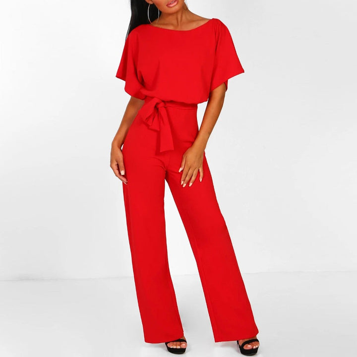 Orla | Elegant Wide Leg Jumpsuit with Tie Waist
