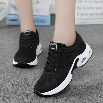 Paige | Mesh Lace Up Sneakers with Air Sole