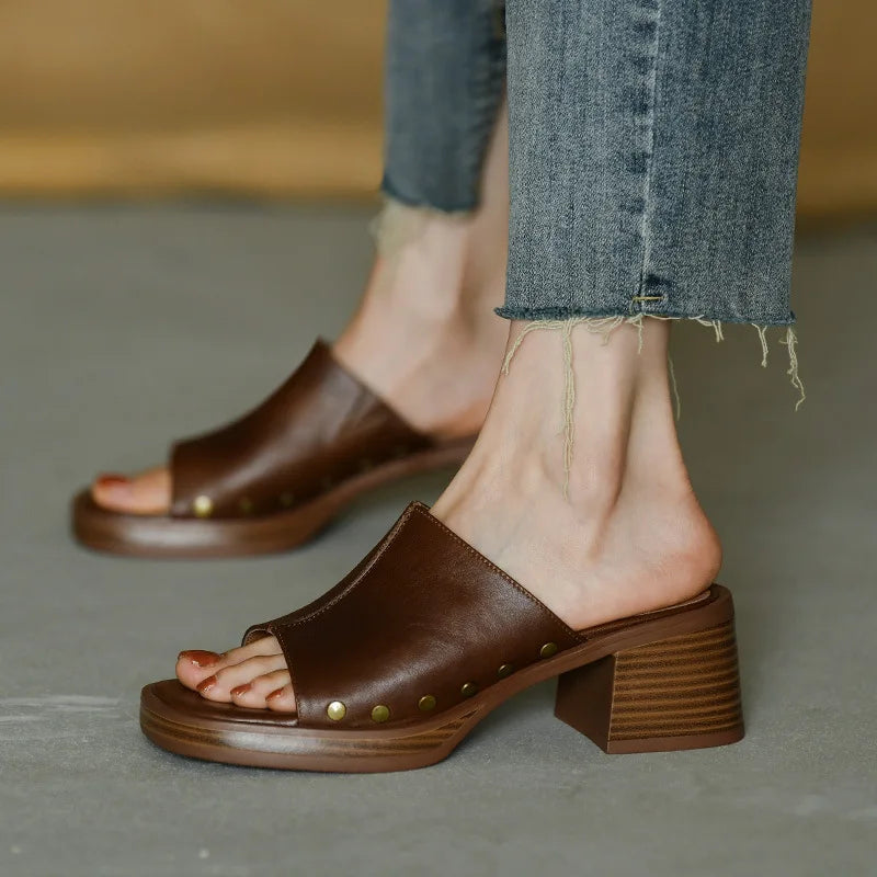 Penelope | Block Heel Slide
