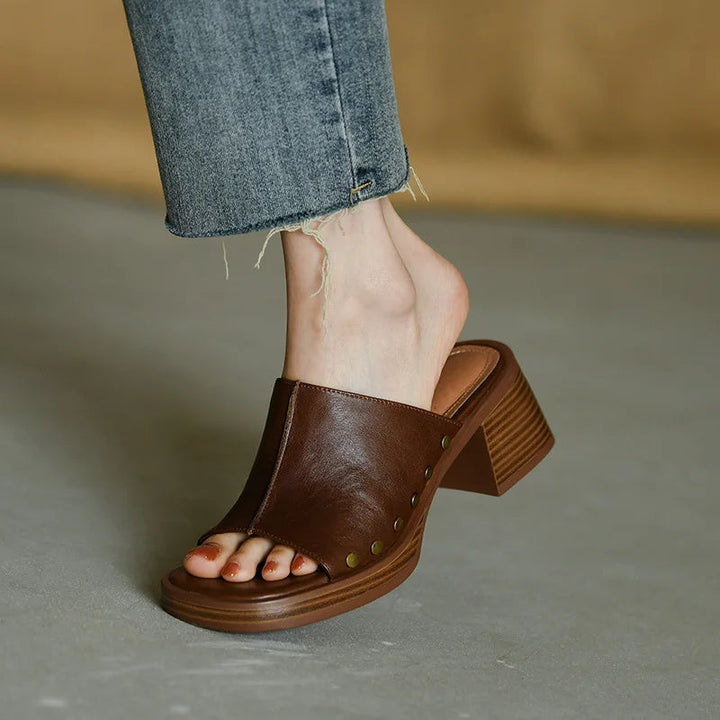 Penelope | Block Heel Slide