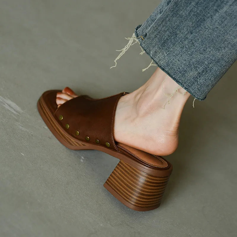 Penelope | Block Heel Slide