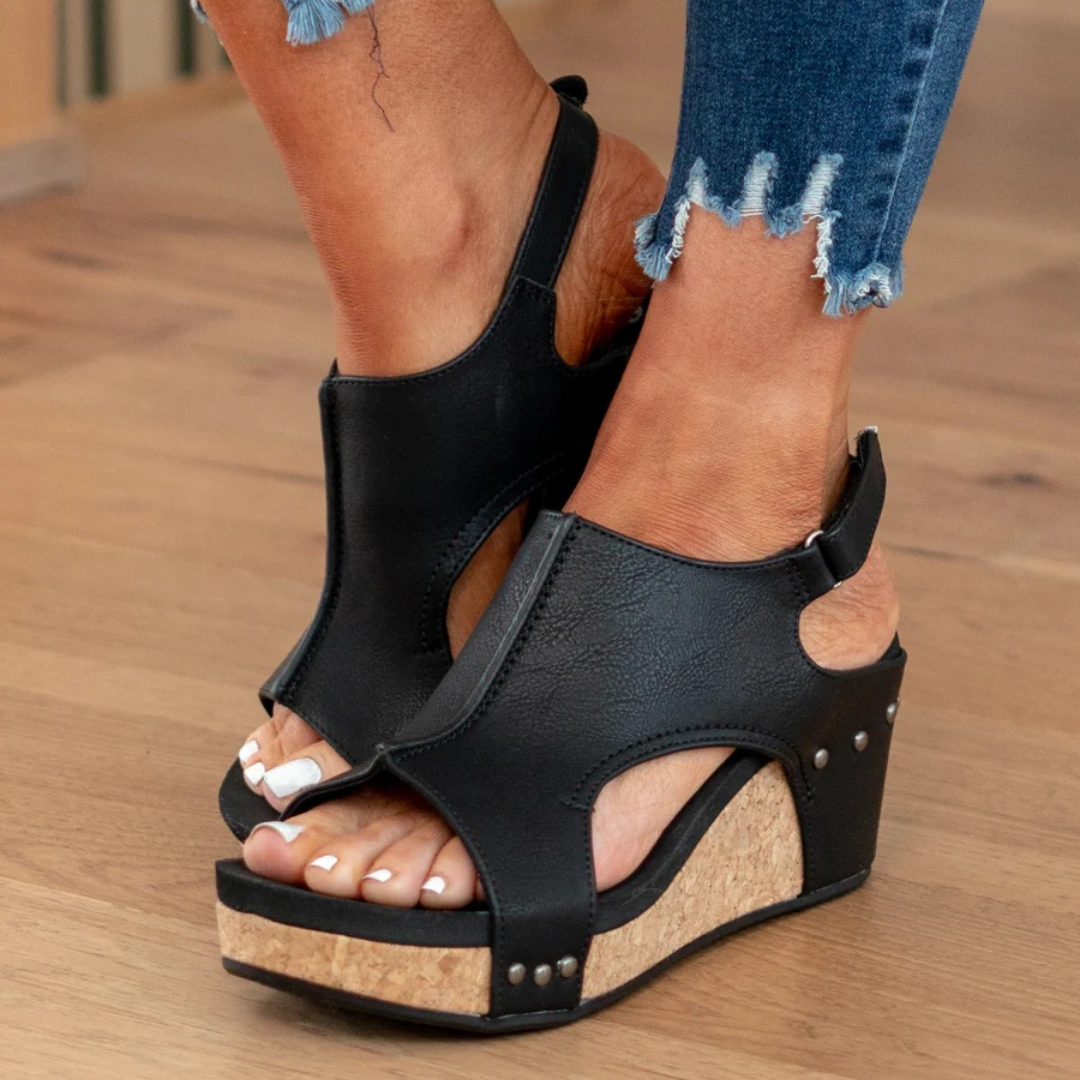 Petula | Platform Sandals with Cutout Upper