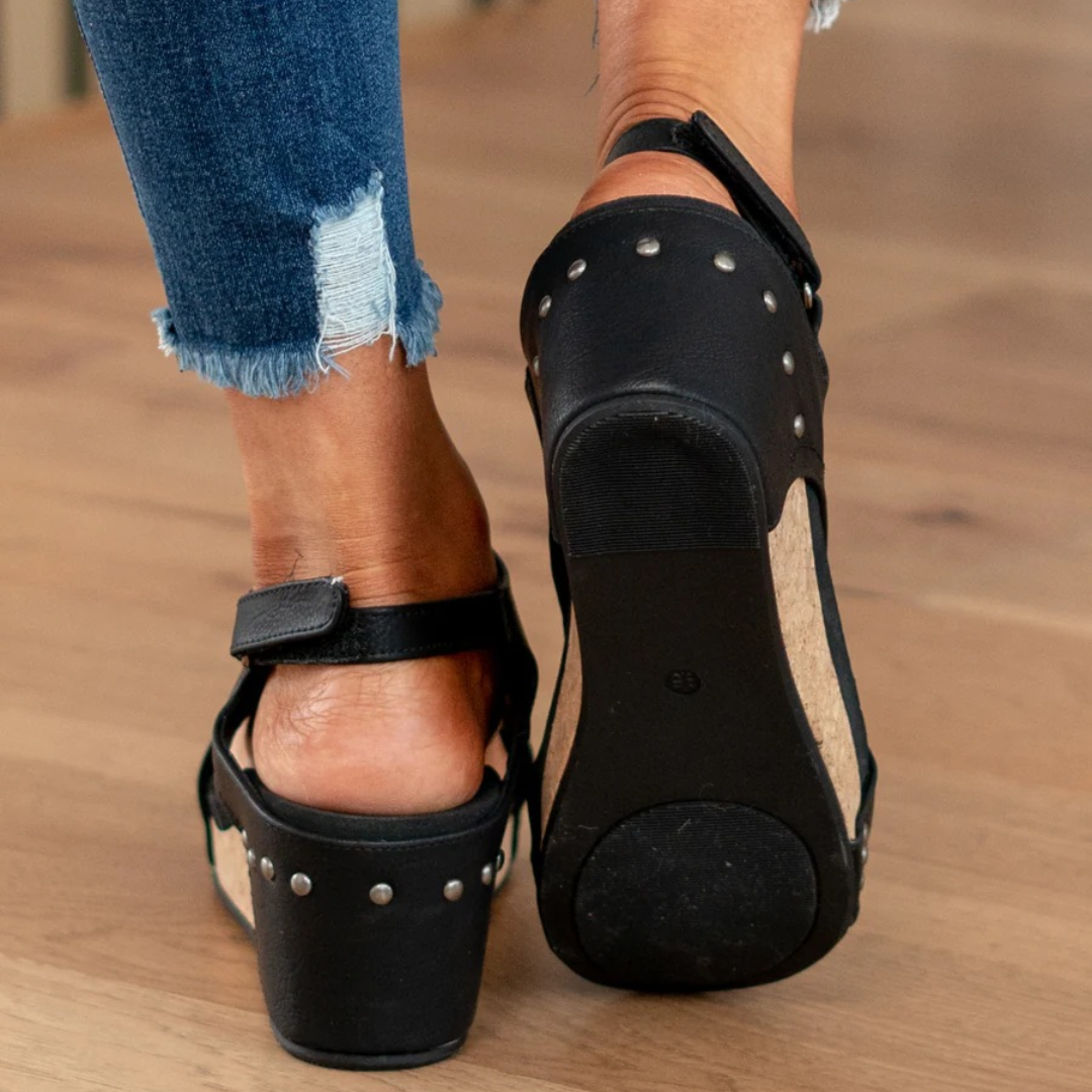 Petula | Platform Sandals with Cutout Upper