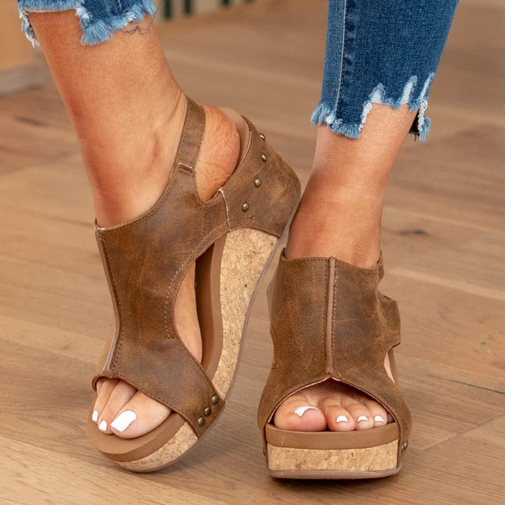 Petula | Platform Sandals with Cutout Upper