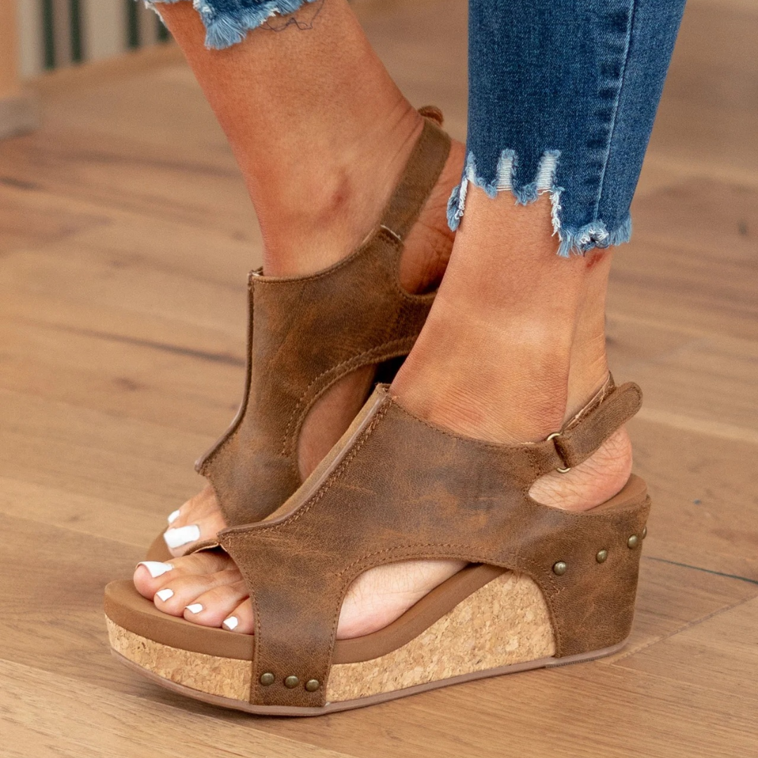 Petula | Platform Sandals with Cutout Upper