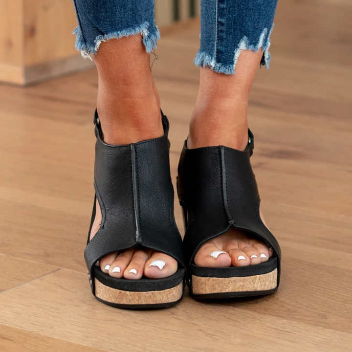 Petula | Platform Sandals with Cutout Upper