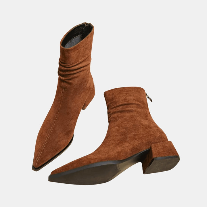 Pluma | Pointed Toe Ankle Boots with Slouch Detail