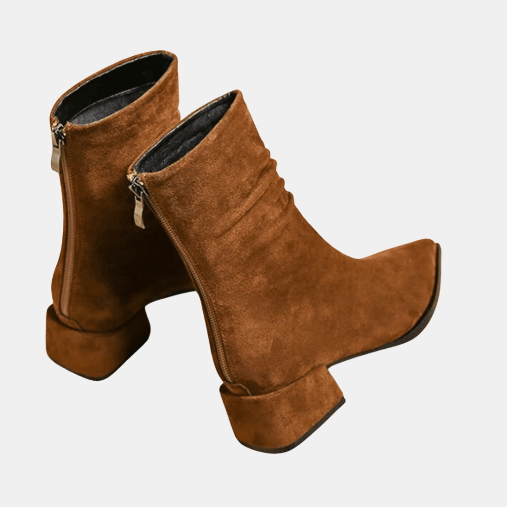 Pluma | Pointed Toe Ankle Boots with Slouch Detail