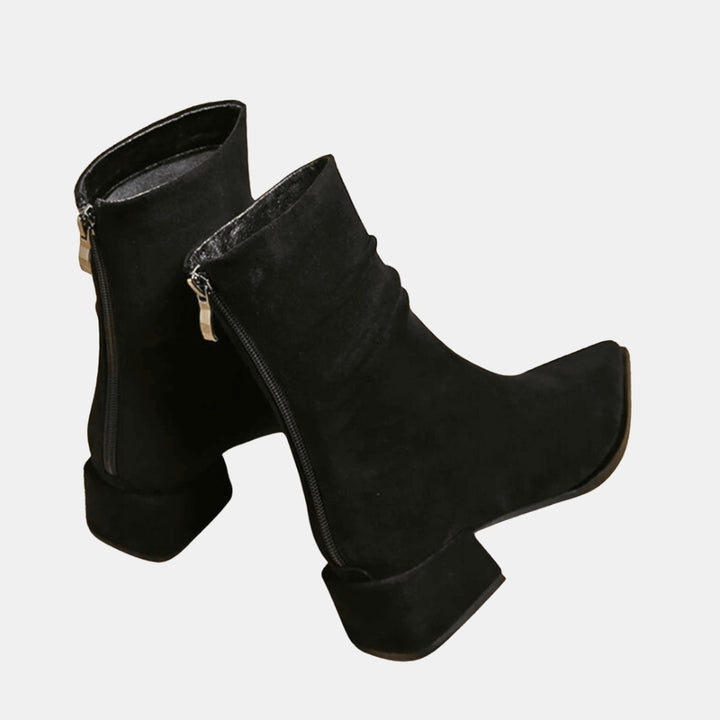 Pluma | Pointed Toe Ankle Boots with Slouch Detail