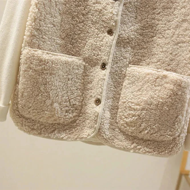 Raelynn | Textured Fleece Vest with Button Front