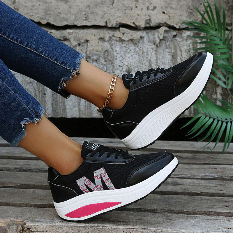 Riley | Platform Sneakers with Mesh Detail