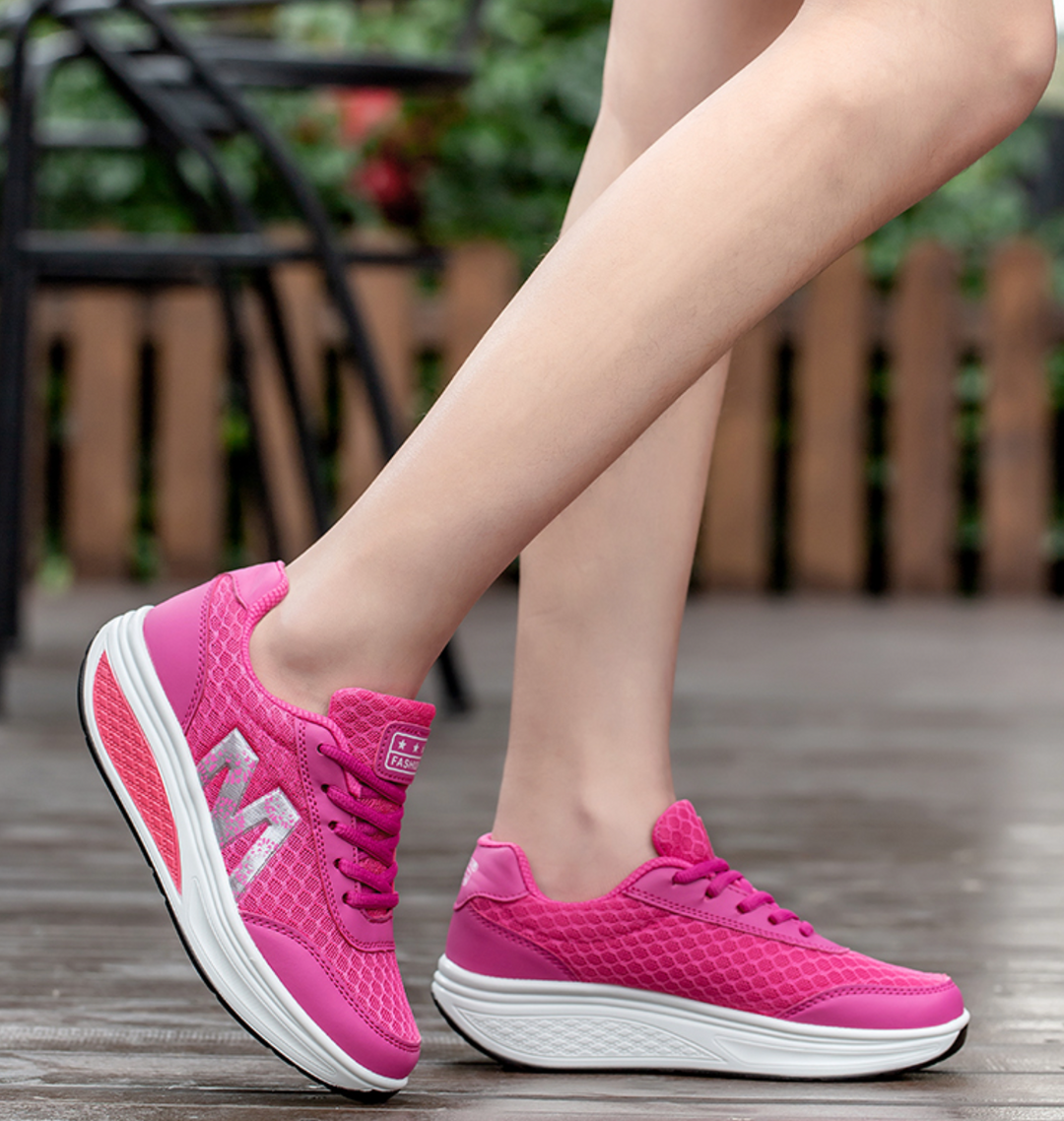 Riley | Platform Sneakers with Mesh Detail