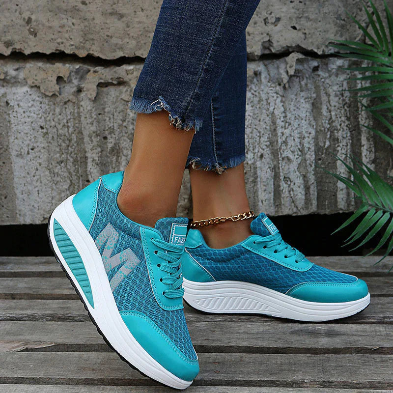 Riley | Platform Sneakers with Mesh Detail