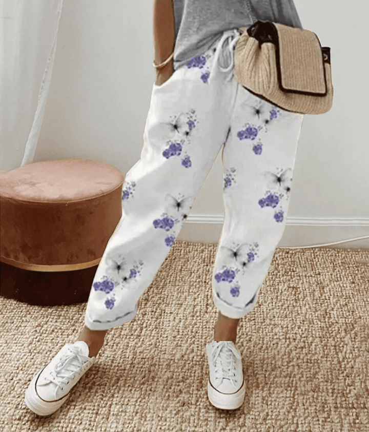 Riley | Striped Drawstring Pants with Elastic Waist