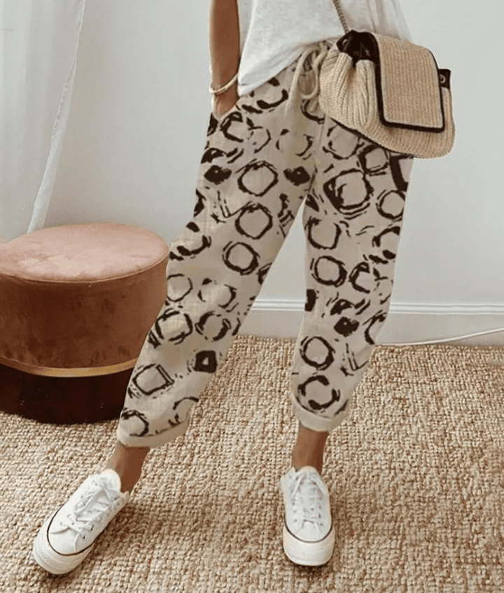 Riley | Striped Drawstring Pants with Elastic Waist