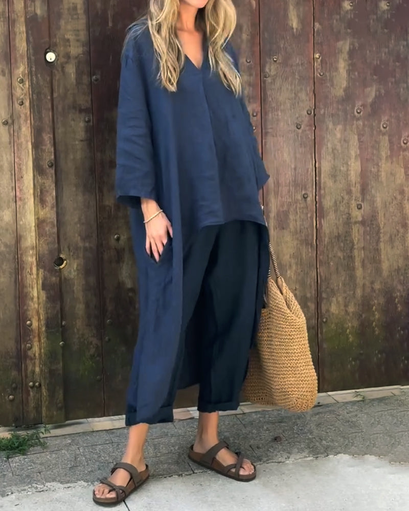 Roberta | Relaxed Two Piece Set with Long Tunic Top