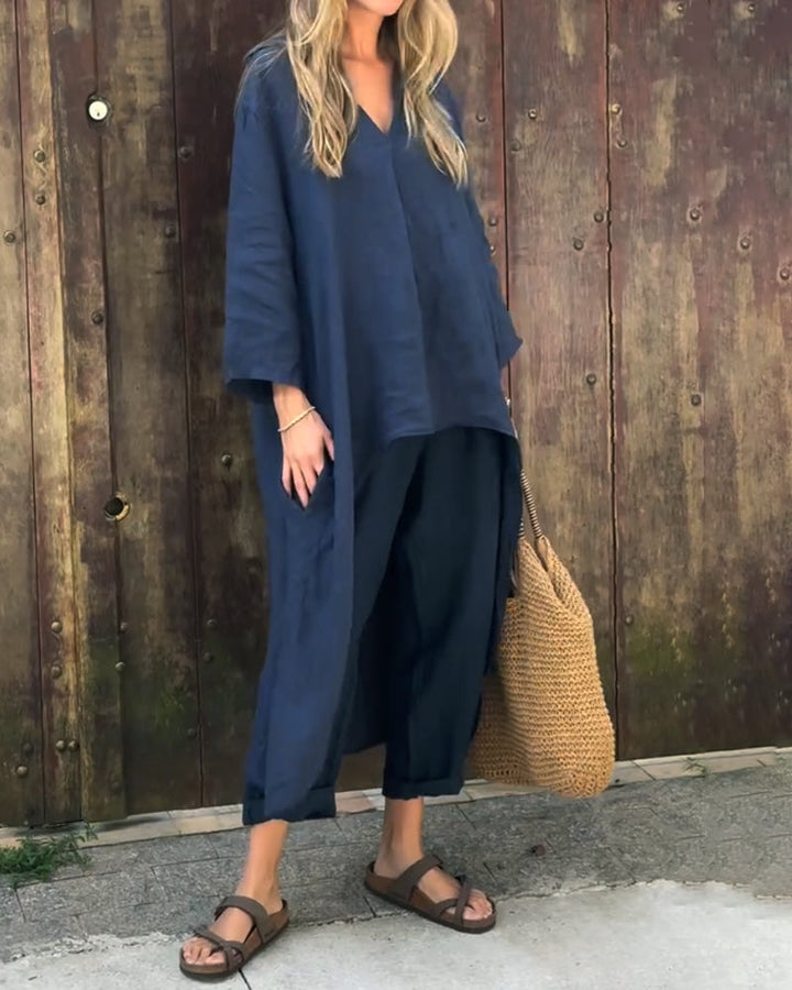 Roberta | Relaxed Two Piece Set with Long Tunic Top