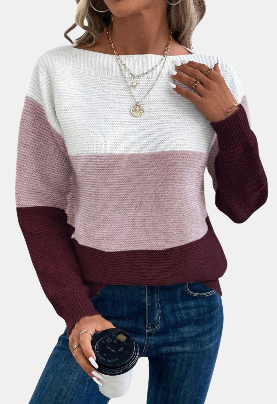 Rory | Color Block Ribbed Knit Sweater