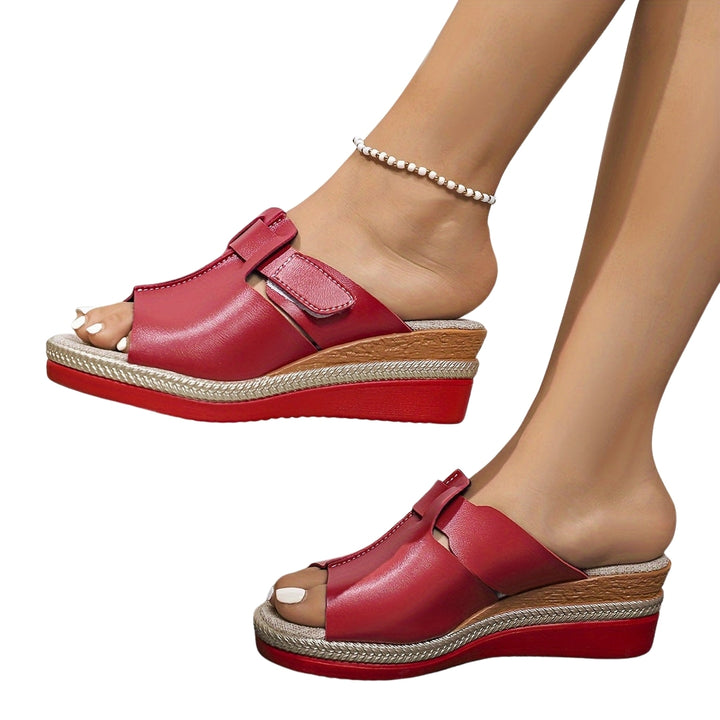 Rosaline | Platform Slide Sandals with Cutout Upper