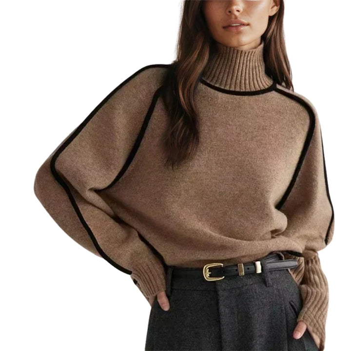 Rylie | Refined Turtleneck Sweater with Contrast Trim