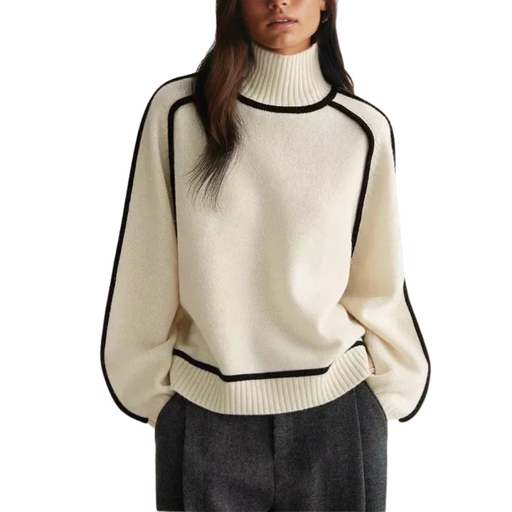 Rylie | Refined Turtleneck Sweater with Contrast Trim