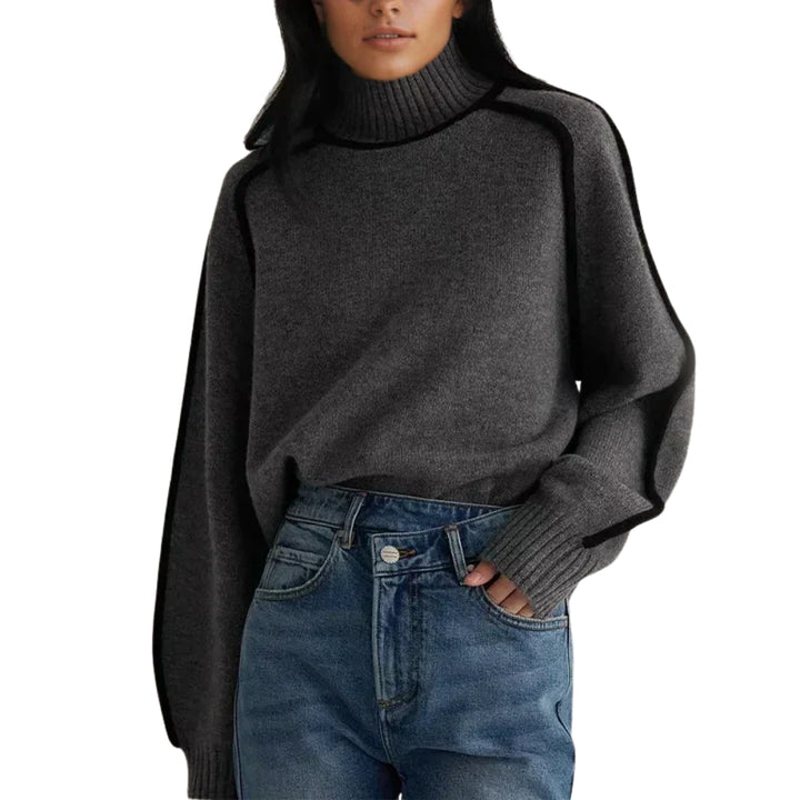 Rylie | Refined Turtleneck Sweater with Contrast Trim