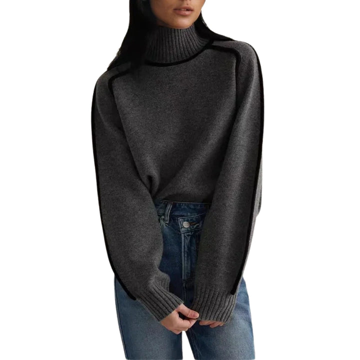 Rylie | Refined Turtleneck Sweater with Contrast Trim